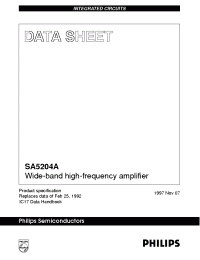 Datasheet SA5204A manufacturer Philips